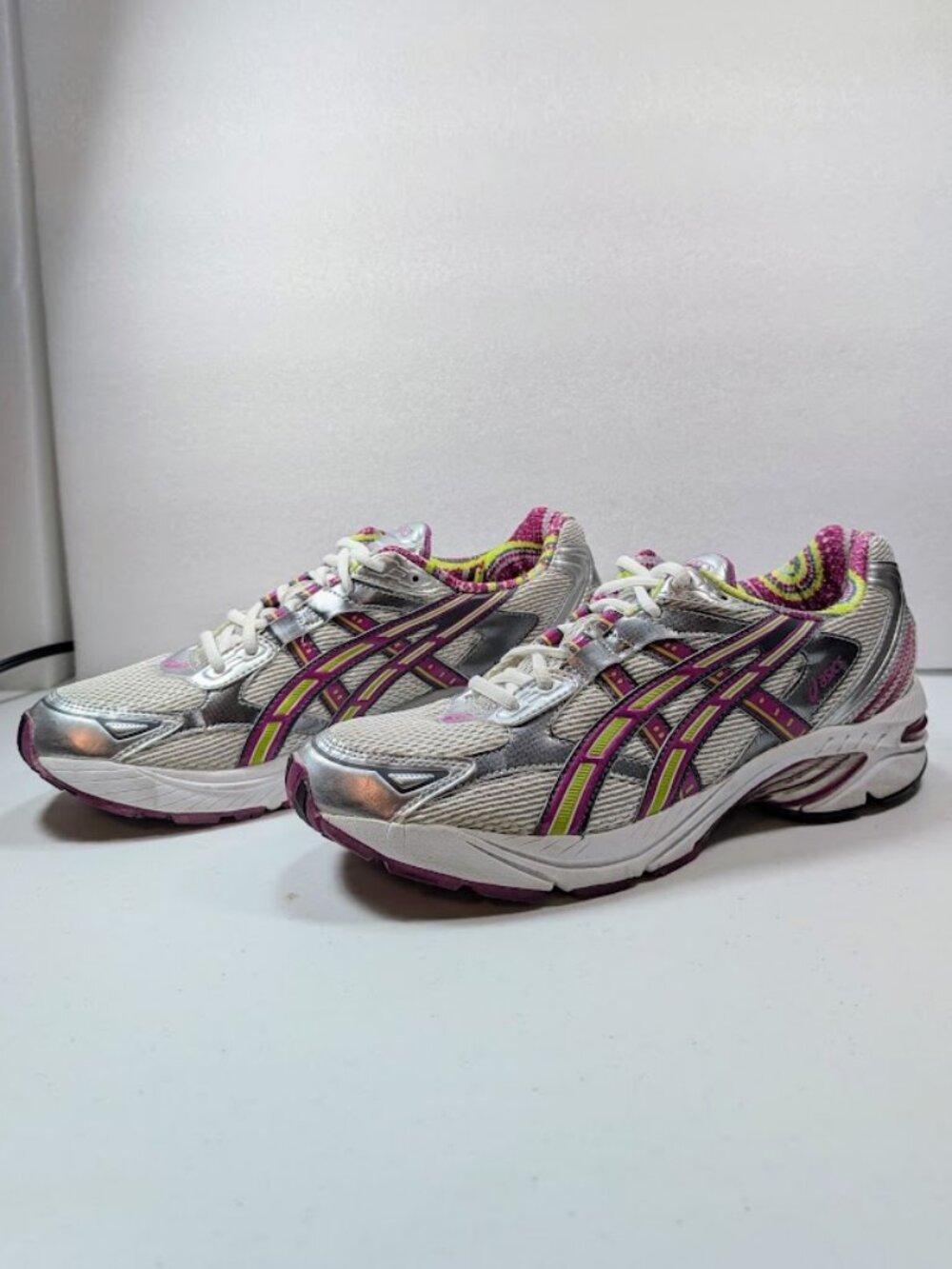 Asics Gel Enhance Ultra Running Shoes T05CQ Womens 10 Metallic Silver Purple Y2K
